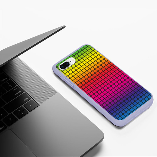 Чехол для iPhone 7Plus/8 Plus матовый Палитра rgb, цвет светло-сиреневый - фото 5