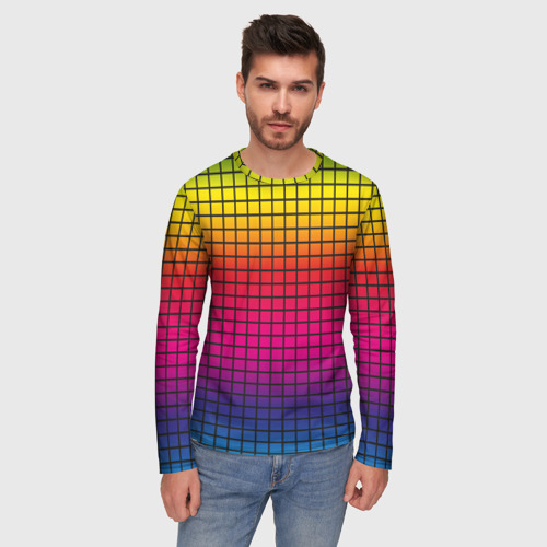 Мужской лонгслив 3D Палитра rgb, цвет 3D печать - фото 3