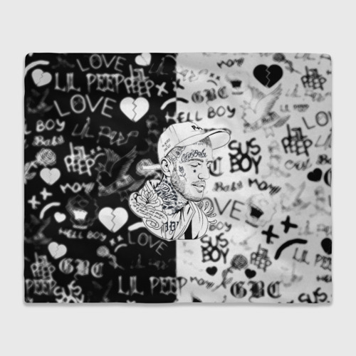 Плед 3D с принтом Lil peep logo rap, вид спереди #2
