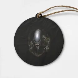Деревянная игрушка круг Чужой ксеноморф