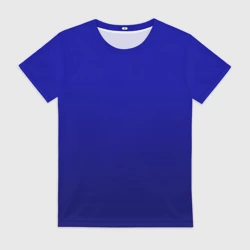 Женская футболка 3D Сумеречный синий градиент