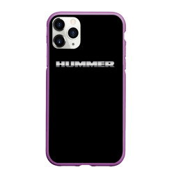 Чехол для iPhone 11 Pro Max матовый Хаммер серый цвет лого