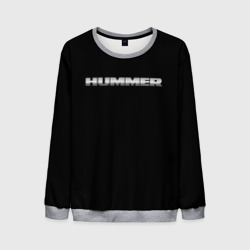 Мужской свитшот 3D Хаммер серый цвет лого
