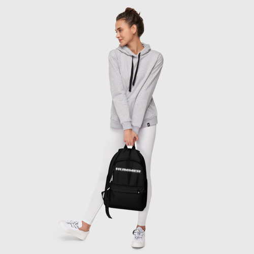 Рюкзак 3D с принтом Хаммер серый цвет лого, фото #6