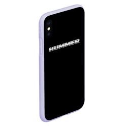 Чехол для iPhone XS Max матовый Хаммер серый цвет лого - фото 2