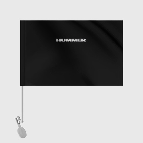 Флаг для автомобиля Хаммер серый цвет лого - фото 2