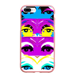 Чехол для iPhone 7Plus/8 Plus матовый Eyes - pop art - neural network