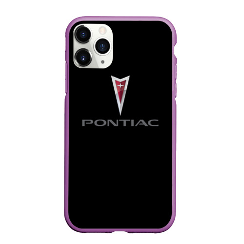 Чехол для iPhone 11 Pro матовый с принтом Pontiac auto, вид спереди #2