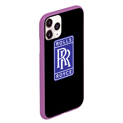 Чехол для iPhone 11 Pro Max матовый Rolls Royce, цвет фиолетовый - фото 3