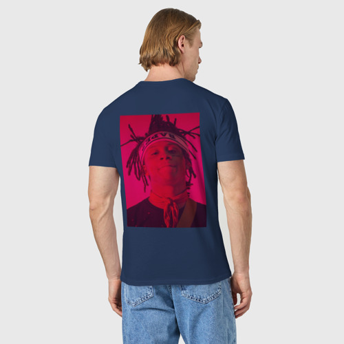 Мужская футболка хлопок с принтом T-shirt trippie redd, вид сзади #2