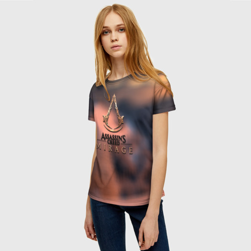 Женская футболка 3D с принтом Ассасин мираж, фото на моделе #1
