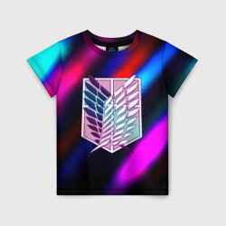 Attack on Titan stripes neon – Детская футболка 3D с принтом купить со скидкой в -44%