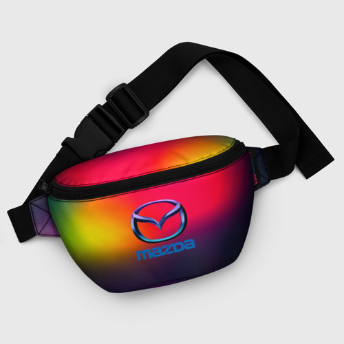 Поясная сумка 3D с принтом Mazda gradient, фото #5