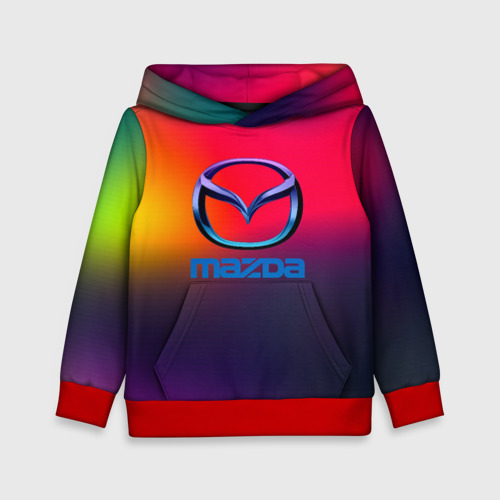 Детская толстовка 3D Mazda gradient, цвет красный