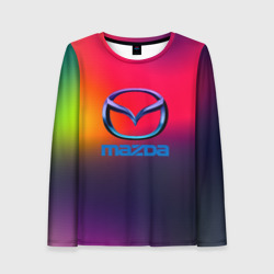 Женский лонгслив 3D Mazda gradient