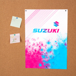 Постер Suzuki neon gradient style: символ сверху - фото 2