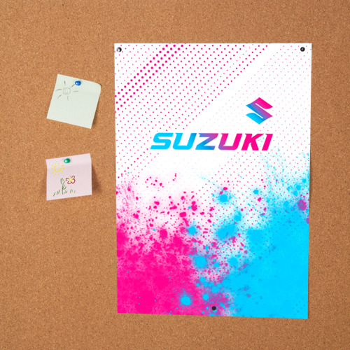 Постер Suzuki neon gradient style: символ сверху - фото 2