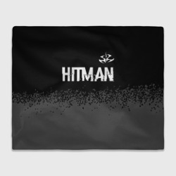 Плед 3D Hitman glitch на темном фоне: символ сверху