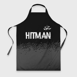 Фартук 3D Hitman glitch на темном фоне: символ сверху