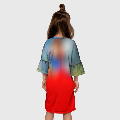 Детское платье 3D с принтом Belarus ussr, вид сзади #2