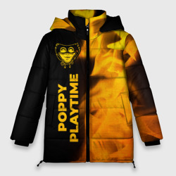 Женская зимняя куртка Oversize Poppy Playtime - gold gradient: по-вертикали