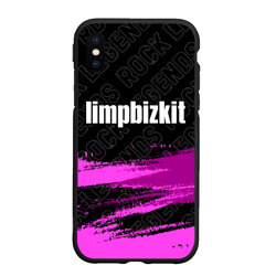 Чехол для iPhone XS Max матовый Limp Bizkit rock legends: символ сверху