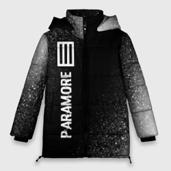 Женская зимняя куртка Oversize Paramore glitch на темном фоне: по-вертикали