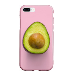 Чехол для iPhone 7Plus/8 Plus матовый Авокадо в разрезе с косточкой