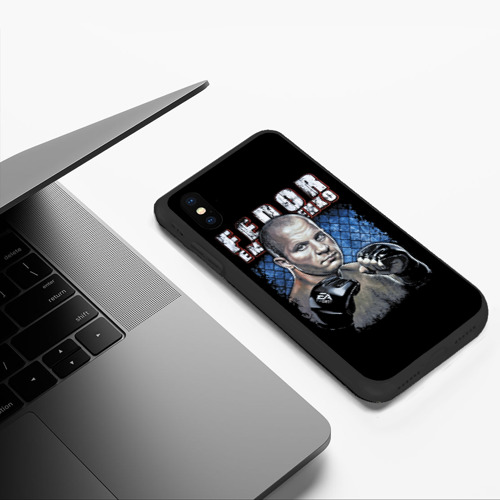 Чехол для iPhone XS Max матовый Фёдор Емельяненко - последний император, цвет черный - фото 5