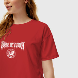 Женская футболка хлопок Oversize Cradle of Filth: emblem - фото 2