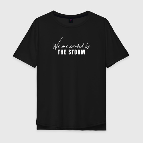 Мужская футболка хлопок Oversize с принтом Powerwolf: Sainted by the Storm, вид спереди #2