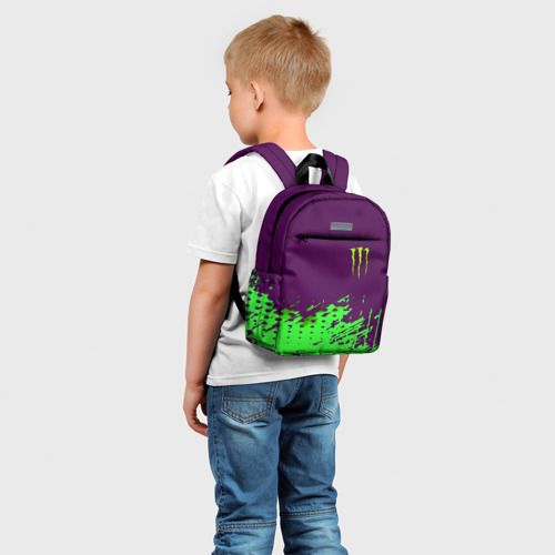 Детский рюкзак 3D с принтом Monster energy taurin, фото на моделе #1
