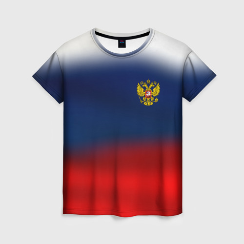 Женская футболка 3D Символика России герб, цвет 3D печать