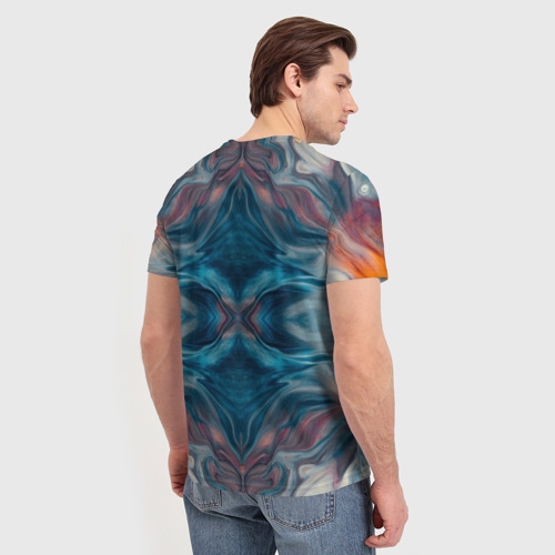 Мужская футболка 3D Абстрактные краски, цвет 3D печать - фото 4