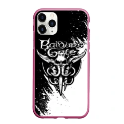 Чехол для iPhone 11 Pro Max матовый Baldur's gate 3 - белая краска
