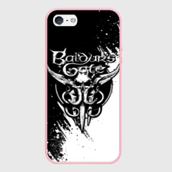 Чехол для iPhone 5/5S матовый Baldur's gate 3 - белая краска