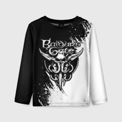 Детский лонгслив 3D Baldur's gate 3 - белая краска