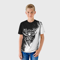 Детская футболка 3D Baldur's gate 3 - белая краска - фото 2