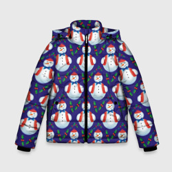 Зимняя куртка для мальчиков 3D Милые снеговики  - зимний узор