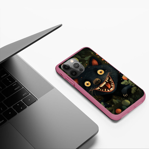 Чехол для iPhone 12 Pro Max с принтом Любитель ягод: монстрик в фолк-арт стиле, фото #5
