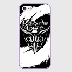 Чехол для iPhone 5/5S матовый Baldur's gate 3 - белые завихрения