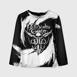 Детский лонгслив 3D Baldur's gate 3 - белые завихрения