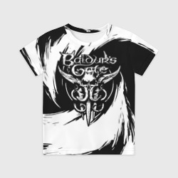 Детская футболка 3D Baldur's gate 3 - белые завихрения