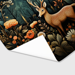 Бумага для упаковки 3D Лесной олень в стиле фолк-арт - фото 2