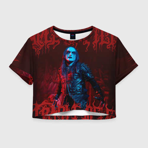 Женская футболка Crop-top 3D Cradle Of Filth: Dani Filth, цвет 3D печать