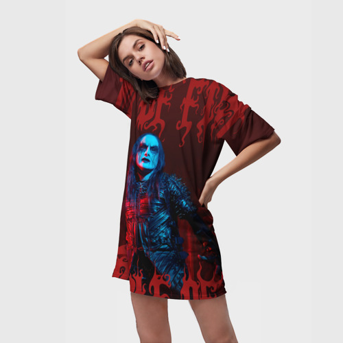 Платье-футболка 3D Cradle Of Filth: Dani Filth, цвет 3D печать - фото 3