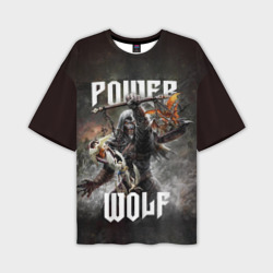 Мужская футболка oversize 3D Powerwolf: werewolf