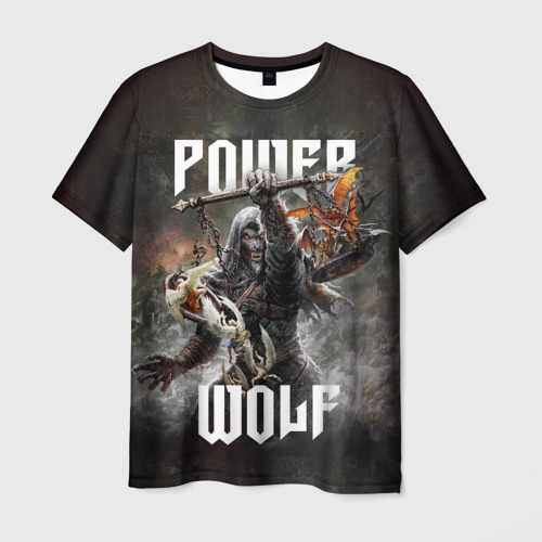 Мужская футболка с принтом Powerwolf: werewolf, вид спереди №1