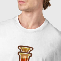 Футболка с принтом Cognac для мужчины, вид на модели спереди №4. Цвет основы: белый