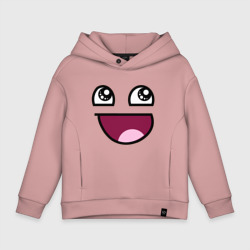 Детское худи Oversize хлопок Trollface глаза с улыбкой